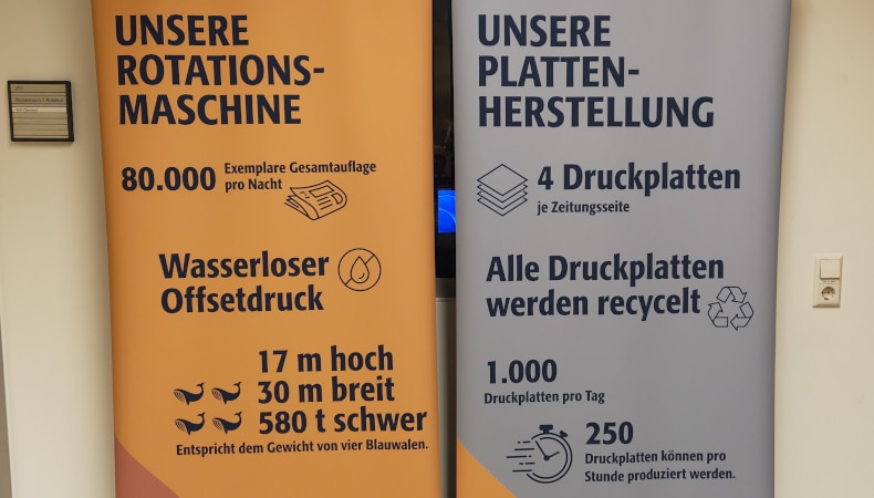Südkurier Druckplatten Herstellung 4 Platten pro Zeitungsseite recycelt Konstanz